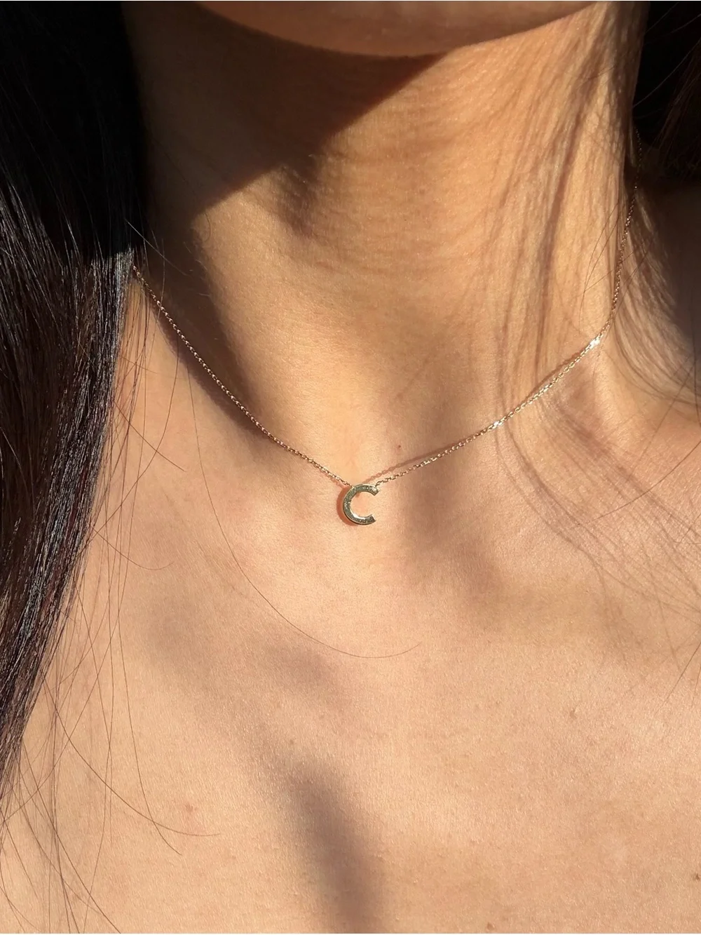 Mejuri 14k Gold Letter Initial Necklace “C”
